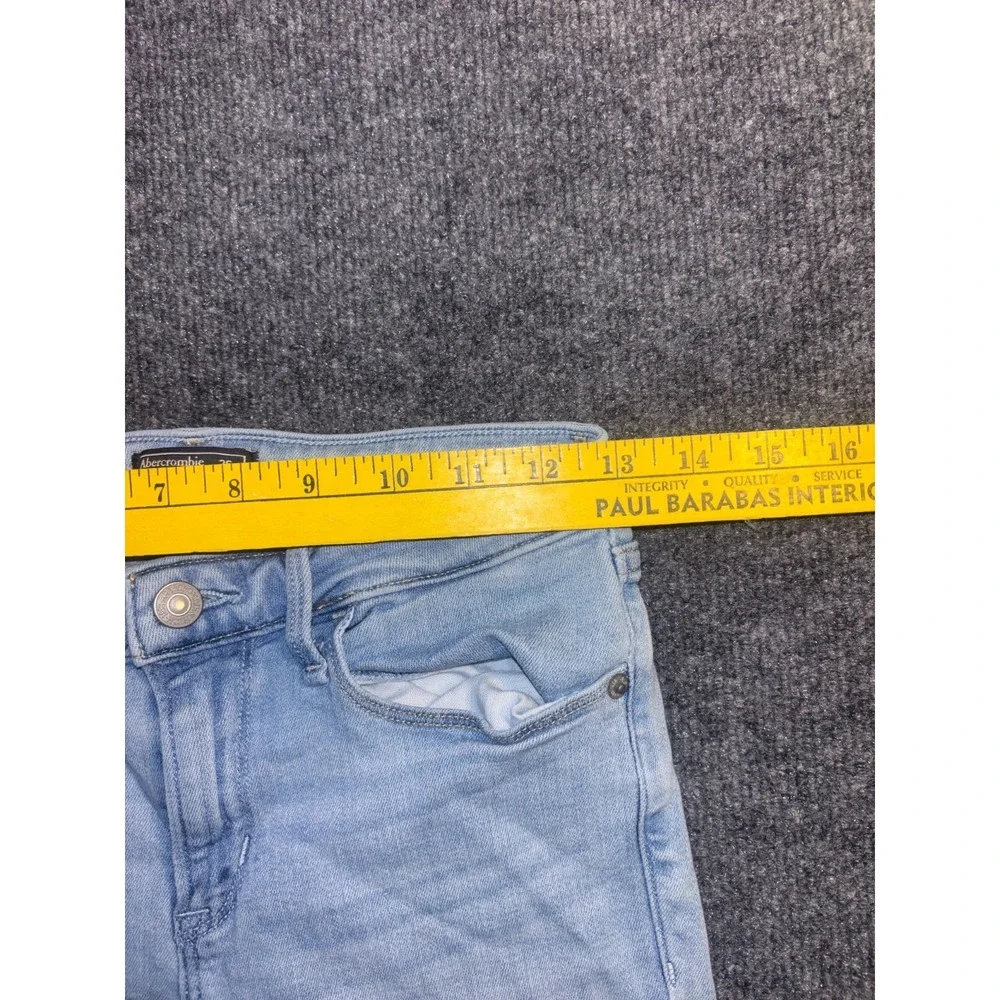 Abercrombie & Fitch Jeans Women's‎ 2R Blue Denim Harper Low Rise Ankle Raw Hem